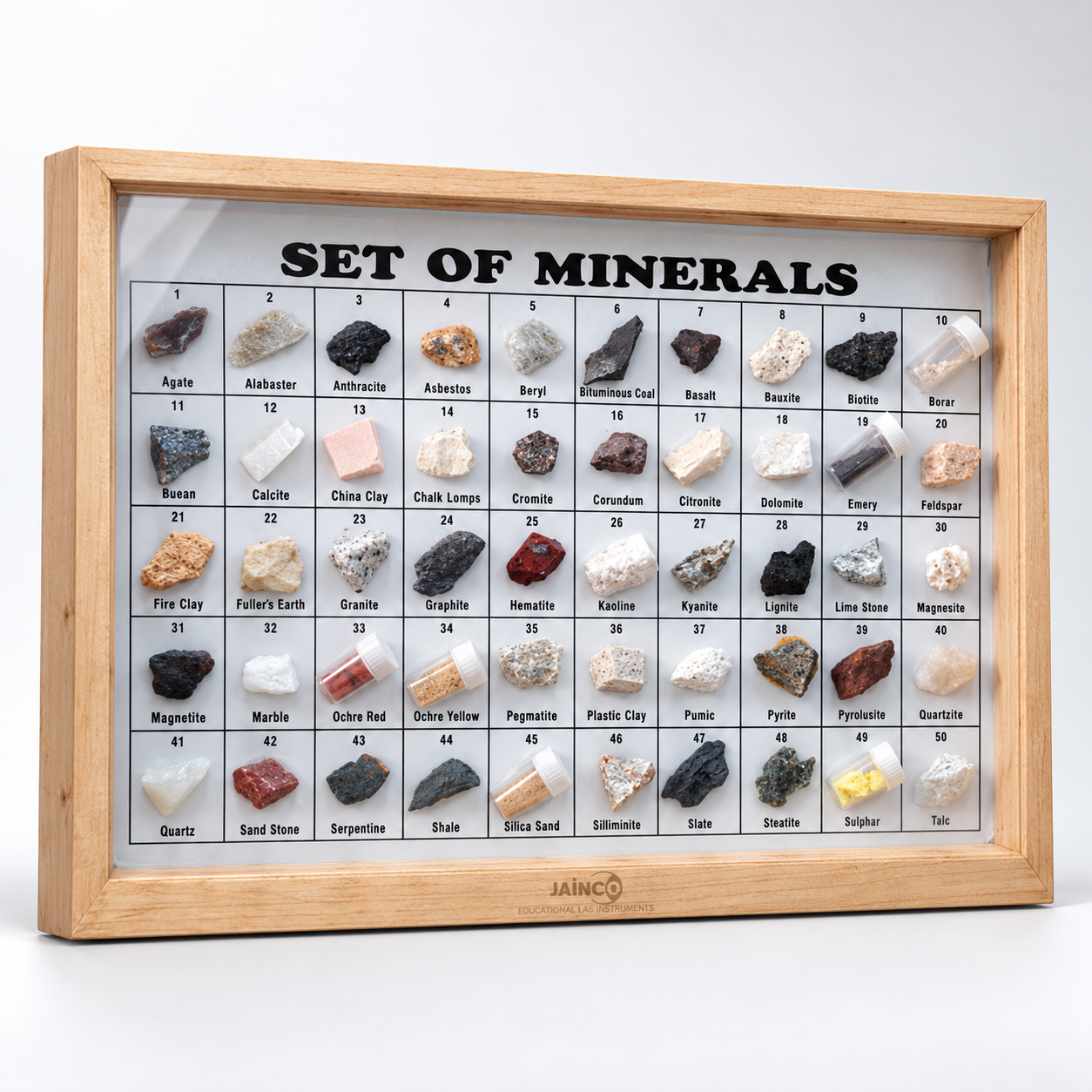 Collection of 50 Minerals